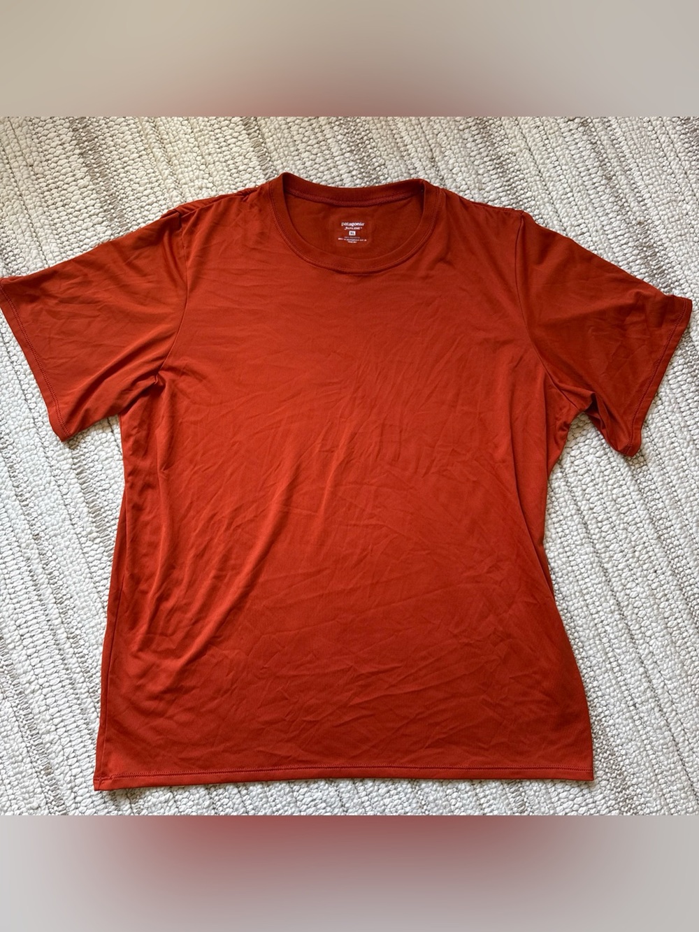 Patagonia Capilene Vintage Short Sleeve Shirt 45043 Mens XL Burnt Orange USA